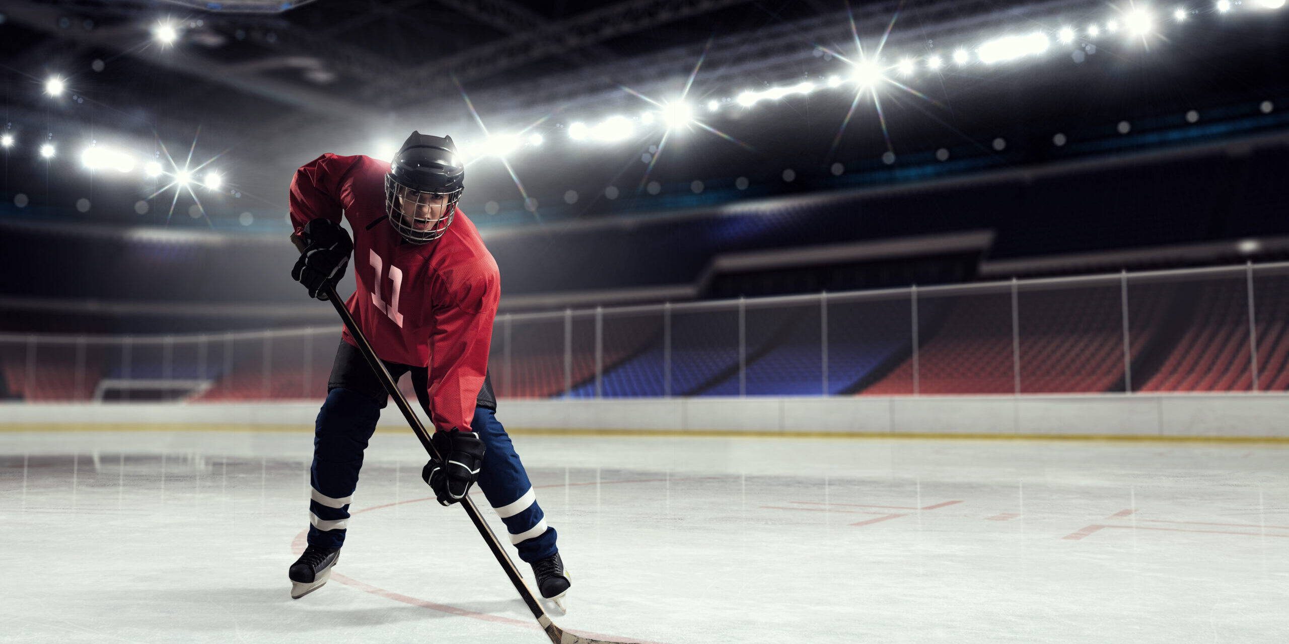 Woman play hockey   . Mixed media